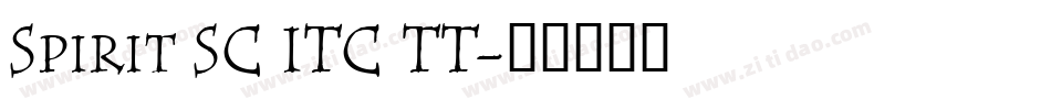Spirit SC ITC TT字体转换